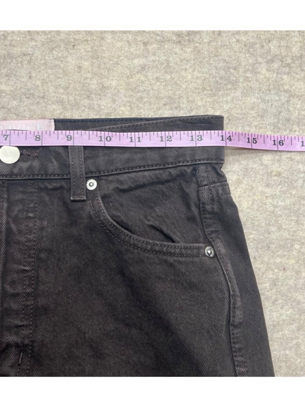 Revice Denim Black High-Waisted Straight-Leg Jeans Button Fly Classic 25 USA - Picture 8 of 10